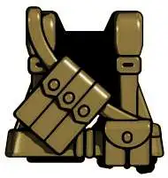 Promo ✨ BrickArms Combat Vest WW2 US Ranger 2.5-Inch [Dark Tan] 🎁