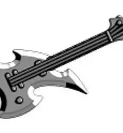 Buy 🧨 BrickArms Axe Guitar 2.5-Inch Minifigure Accessories [Silver Loose] 🥰