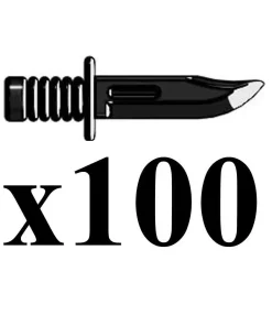 Best Pirce 🧨 BrickArms Lot of 100 Combat Knife 2.5-Inch [Black] 🔥