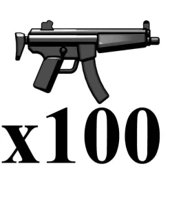 Budget 🔔 BrickArms Lot of 100 Combat SMG [Modern Combat] 2.5-Inch [Black] 🔥