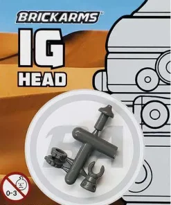 New 🎉 BrickArms Star Wars IG Head 2.5-Inch [Gray] 🌟