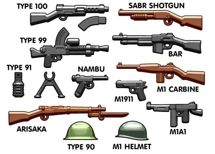 Promo π₯° BrickArms Pacific Battle Pack 2.5-Inch Weapons Pack β 2 Promo π₯° BrickArms Pacific Battle Pack 2.5-Inch Weapons Pack β - Image 2