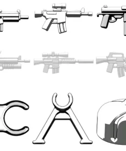 Deals ⌛ BrickArms Random Lot of 15 White Weapons & Accessories 2.5-Inch 🤩