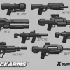 Hot Sale ⭐ BrickArms Set of 8 X Series Weapons 2.5-Inch Weapons Pack [Gunmetal] 🛒