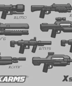 Brand new 😉 BrickArms Set of 8 X Series Weapons 2.5-Inch Weapons Pack [Titanium] 🤩