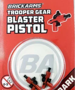 Buy 🛒 BrickArms Trooper Gear Blaster Pistols (x2) Minifigure Accessory [Dark, Overmolded] 👏